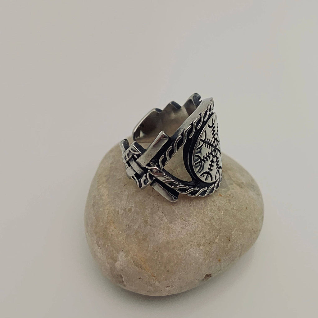 Viking Compass Stainless Steel Ring Men's Ring