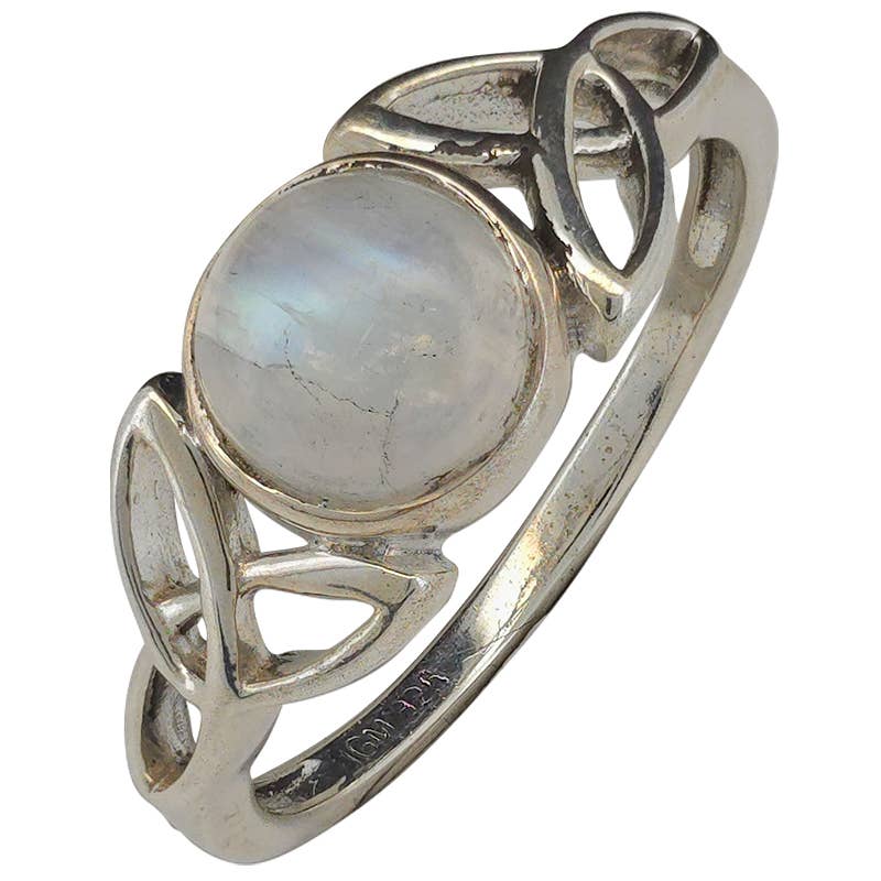 Moonstone Sterling Silver Celtic Style Ring