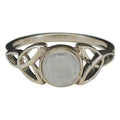 Moonstone Sterling Silver Celtic Style Ring