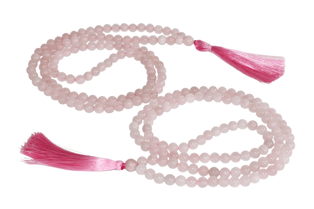 Rose Quartz Gemstone Mala | 108 Prayer Beads Jap Mala