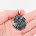 Tree of Life Circular Stainless Steel Pendant