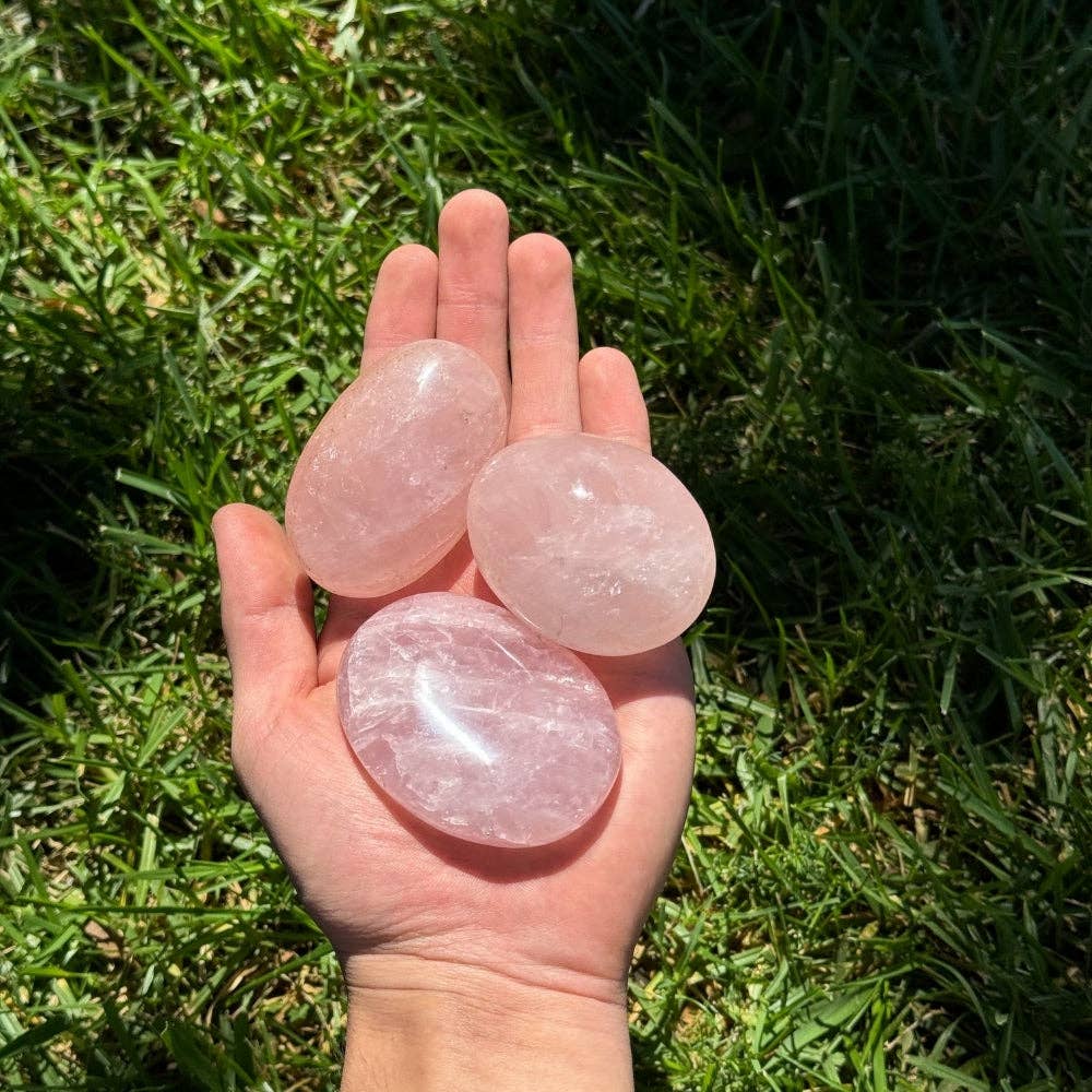 Rose Quartz Palm Stone