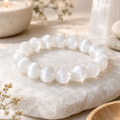 10mm Selenite Bead Bracelet
