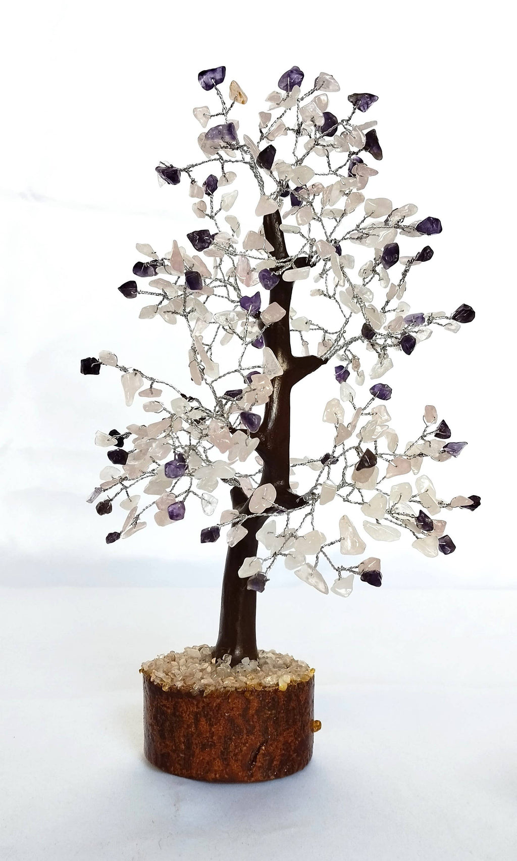 Amethyst with Rose Quartz Gemstone Tree