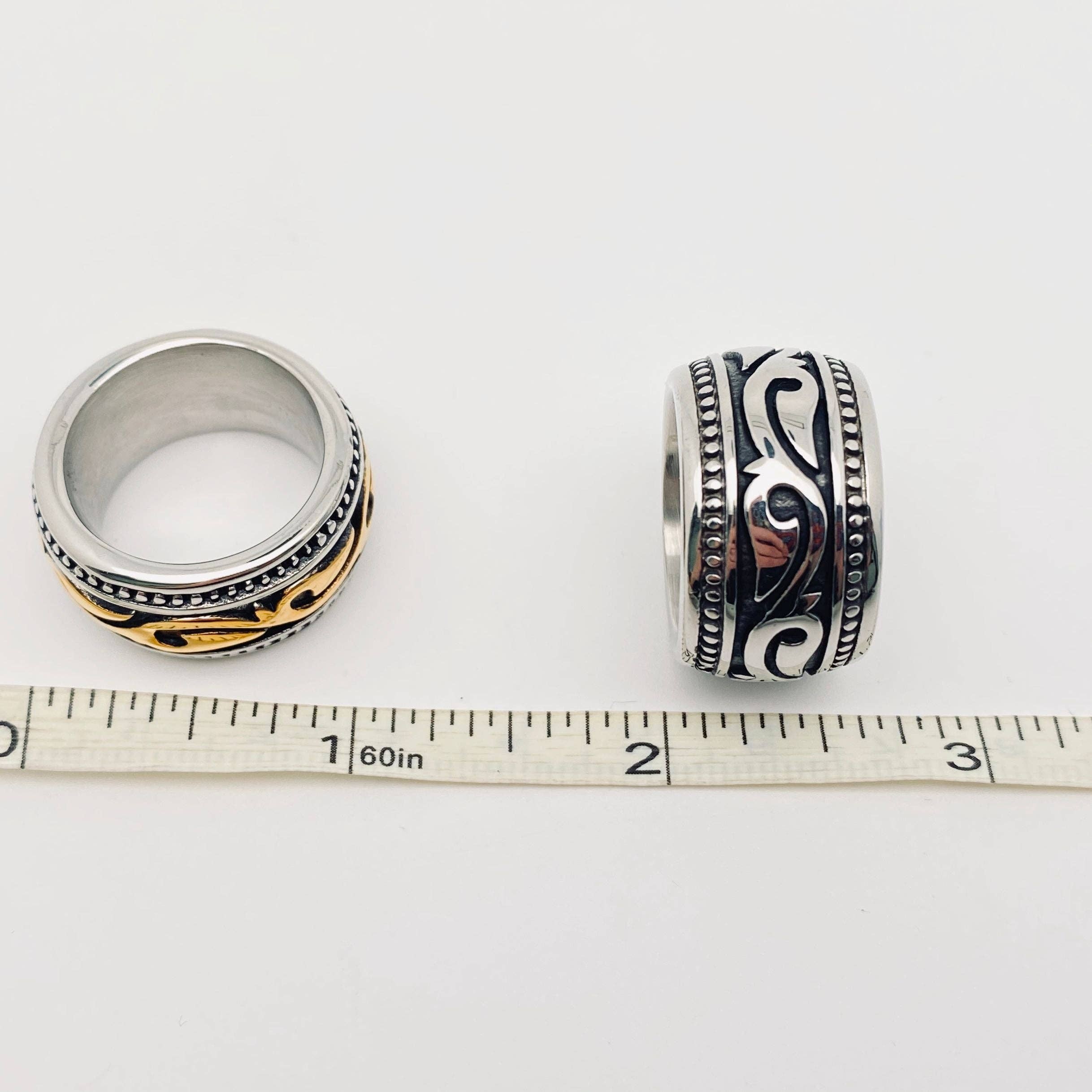 Tribal Flame Stainless Steel Ring