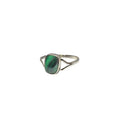 Malachite Stone Sterling Silver Ring.