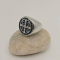 Men's Stainless Steel Cross Ring