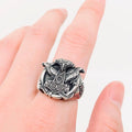 Viking Valknut Crow Stainless Steel Ring