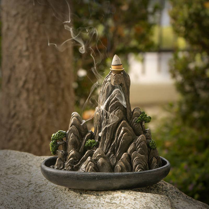 Mountain Scene Backflow Incense Burner