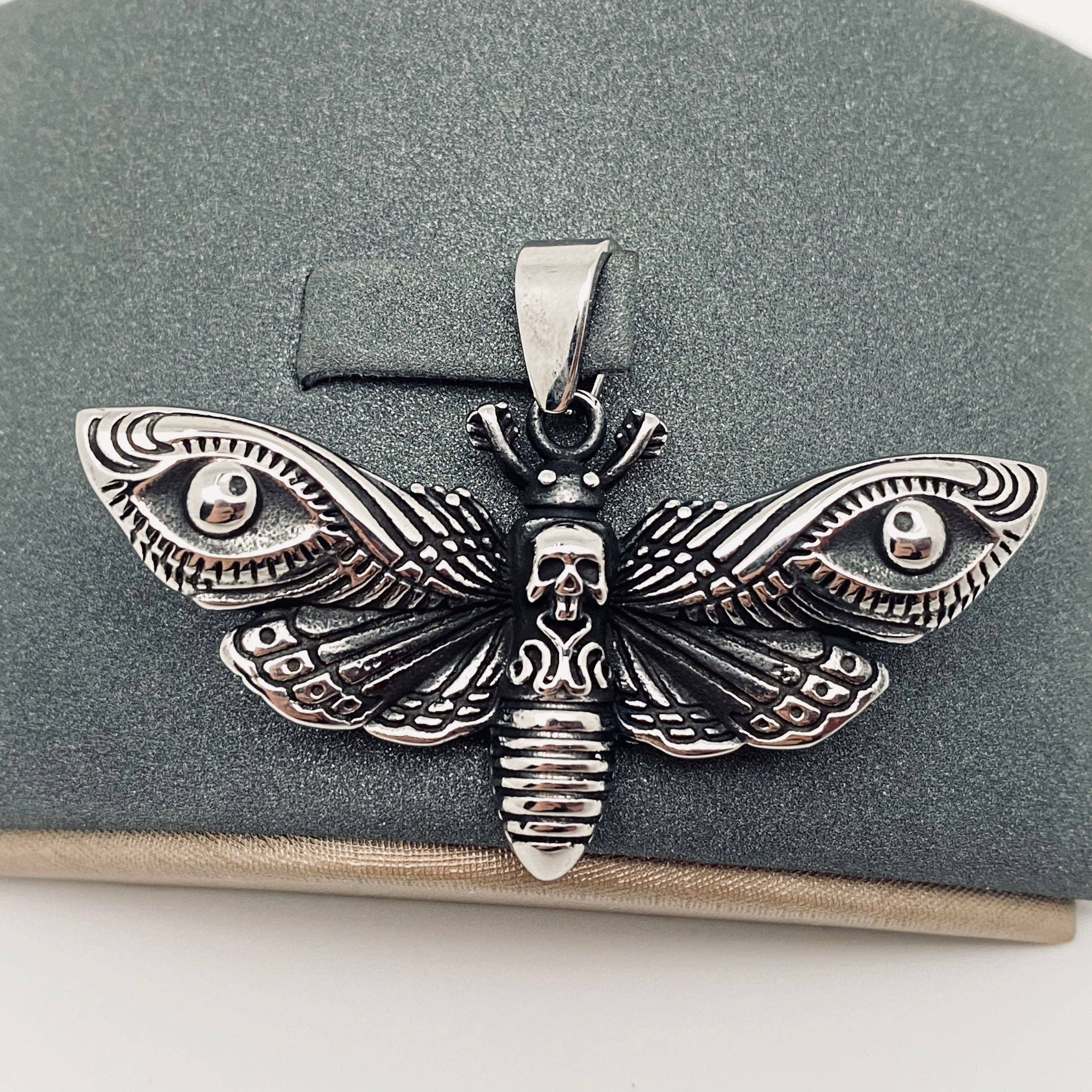 Death Moth Stainless Steel Pendant