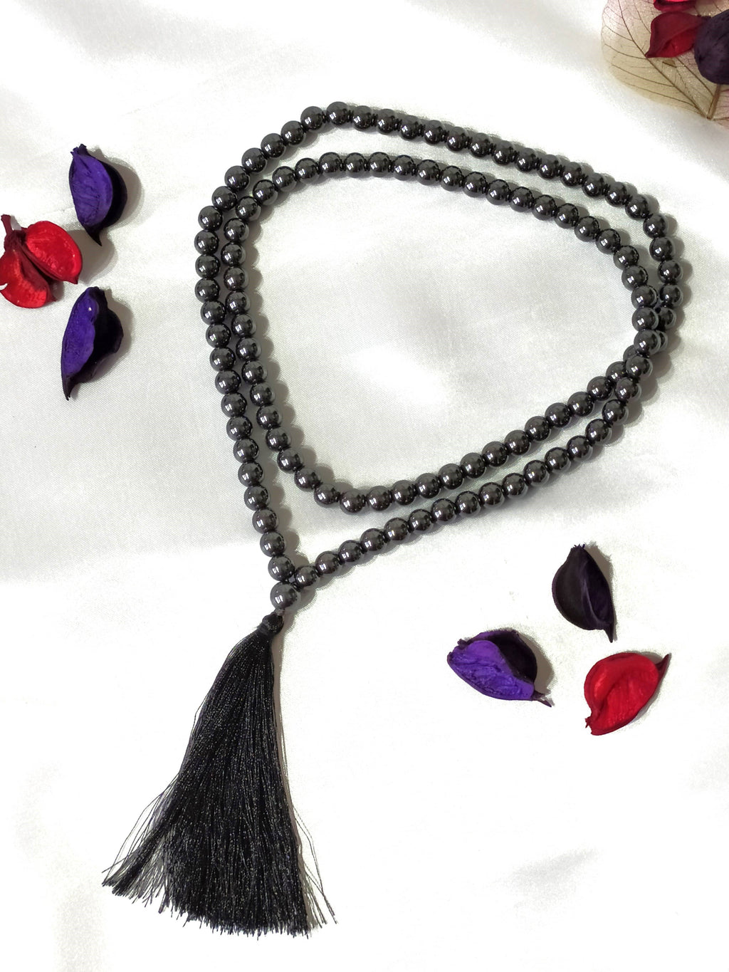 Gemstone Mala | Hematite | 108 Prayer Bead Mala | Jap Mala