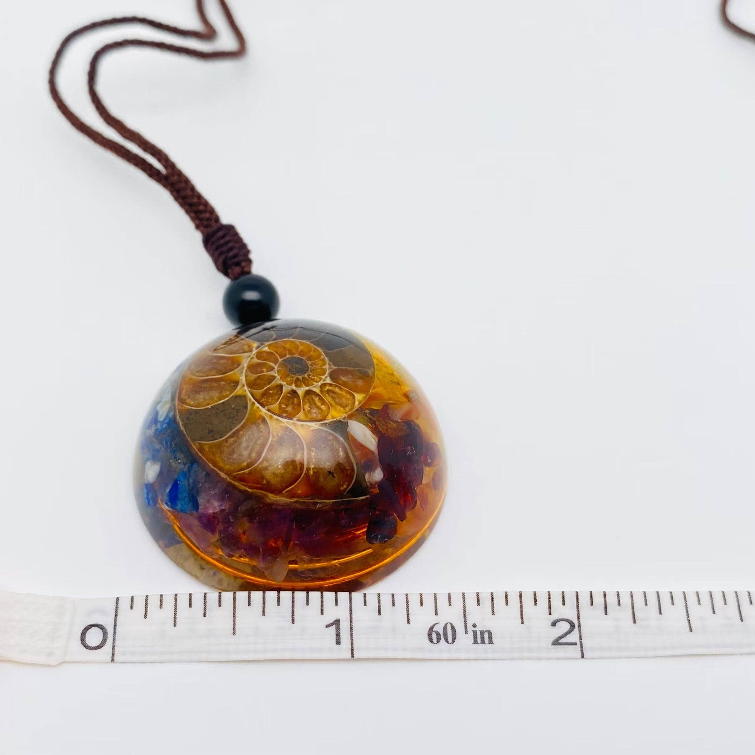 Ammonite Orgonite Pendant