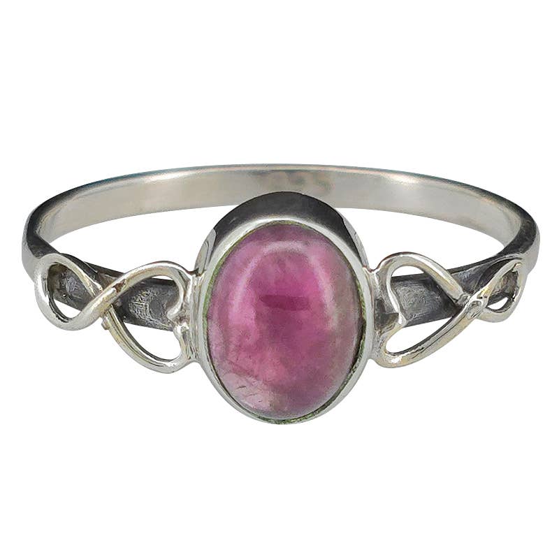 Garnet Sterling Silver Ring