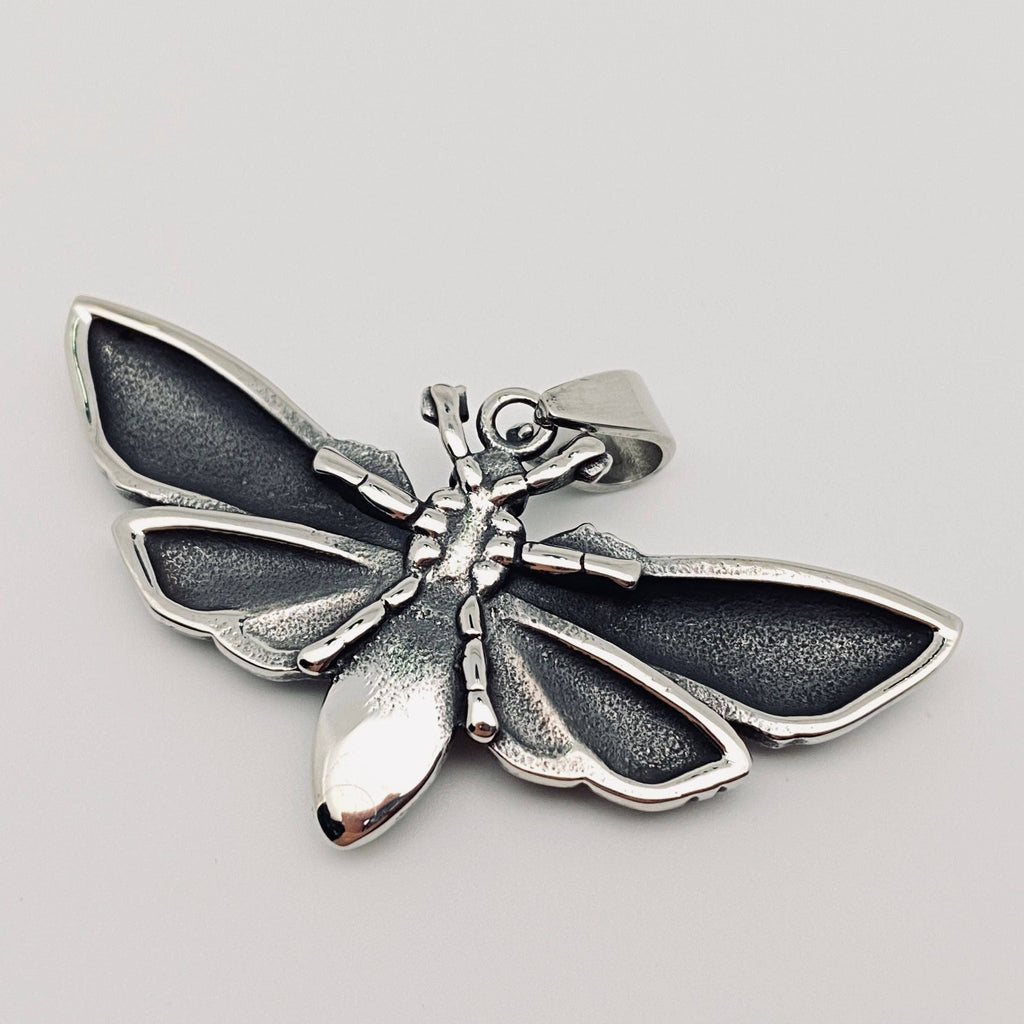Death Moth Stainless Steel Pendant
