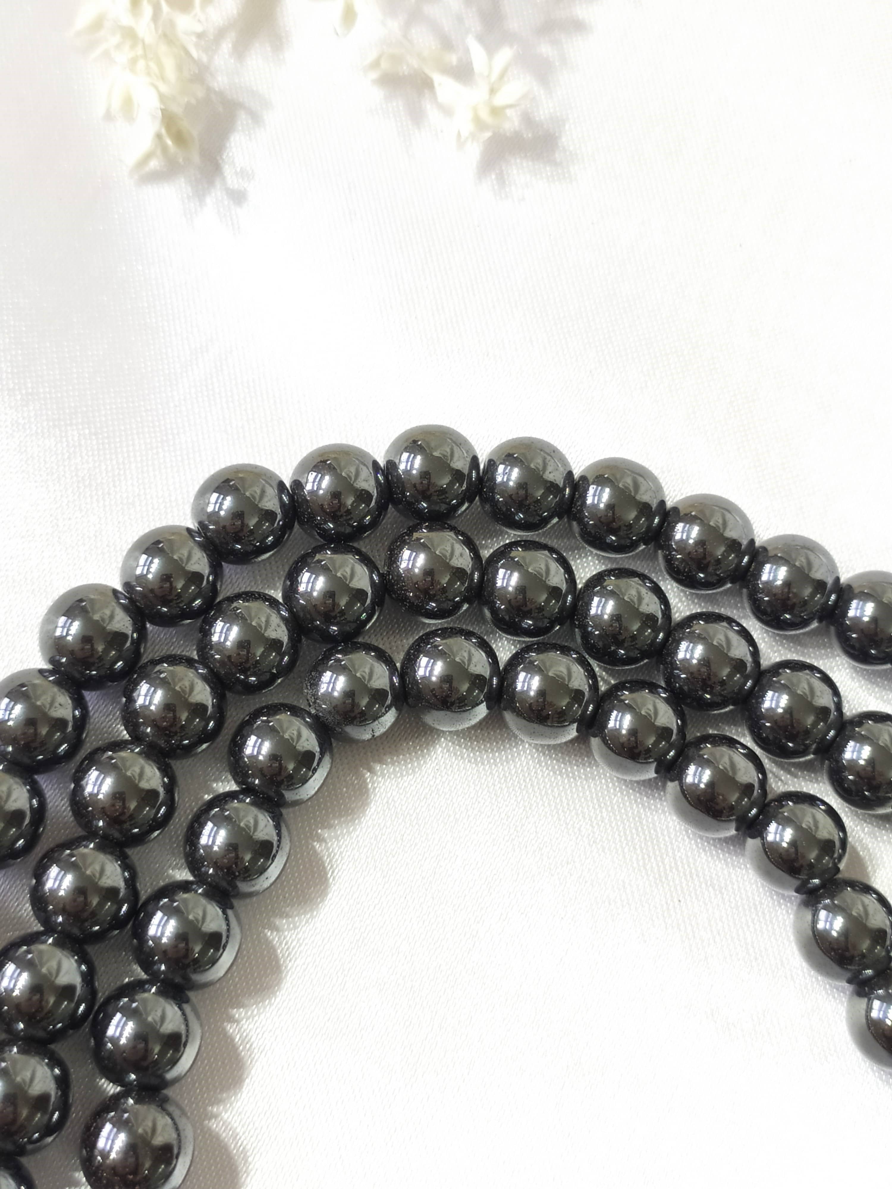 Gemstone Mala | Hematite | 108 Prayer Bead Mala | Jap Mala