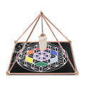 COPPER PYRAMID WITH NATURAL CRYSTAL POINT 6"