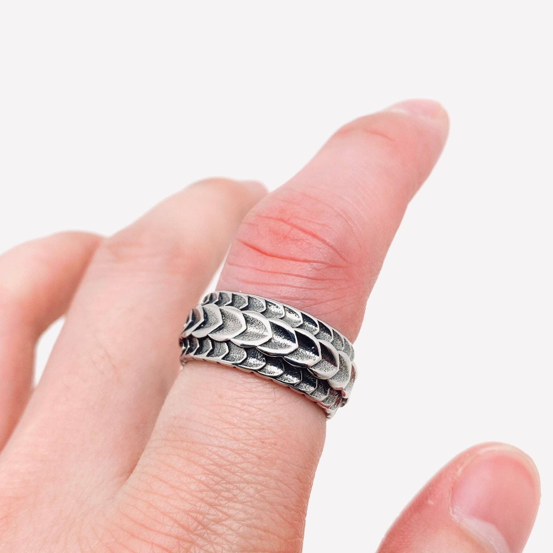 Dragon Scale Stainless Steel Ring