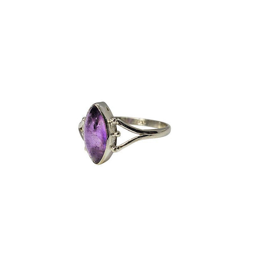 Amethyst Stone Sterling Silver Ring