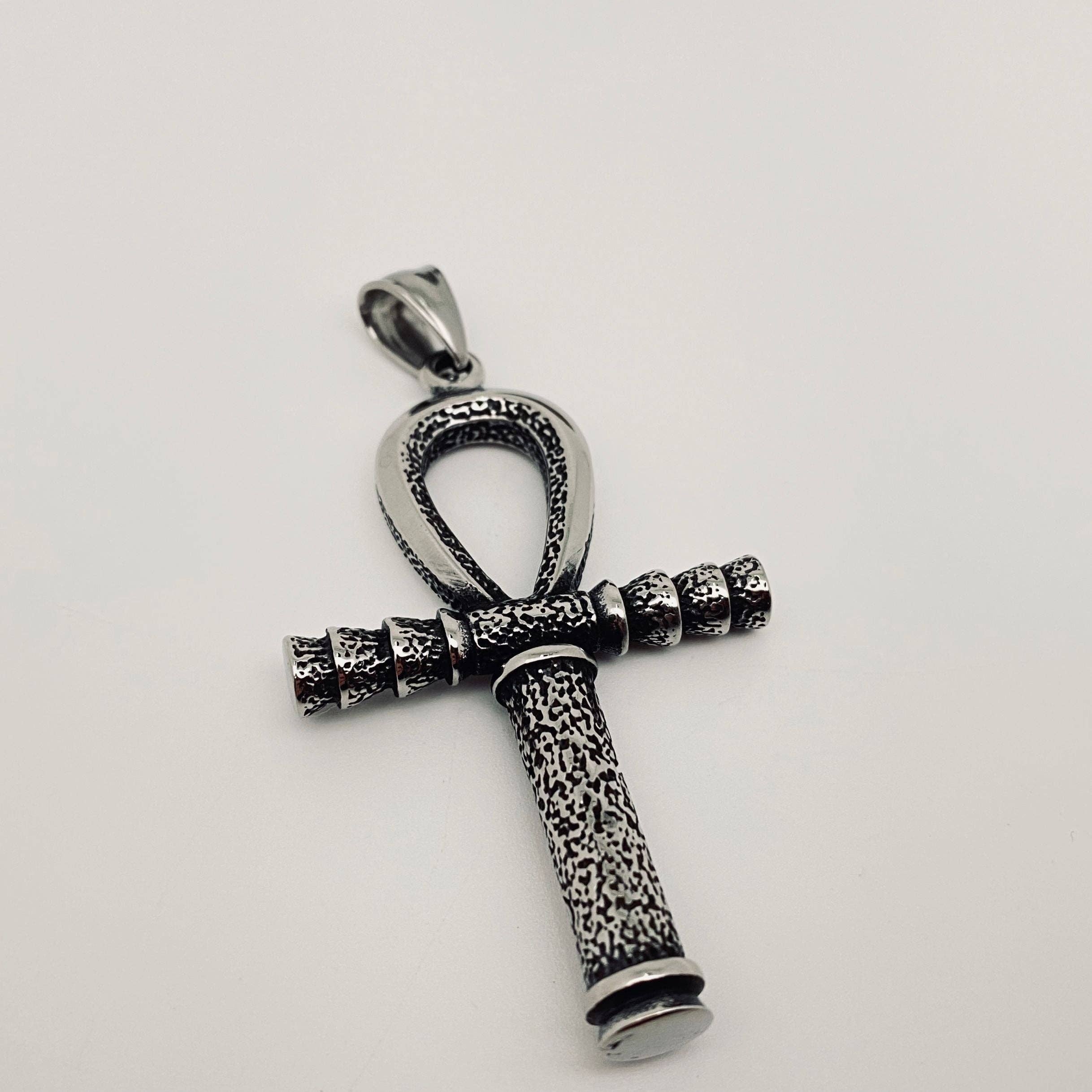 Stainless Steel The Ankh Scepter Charm Pendant