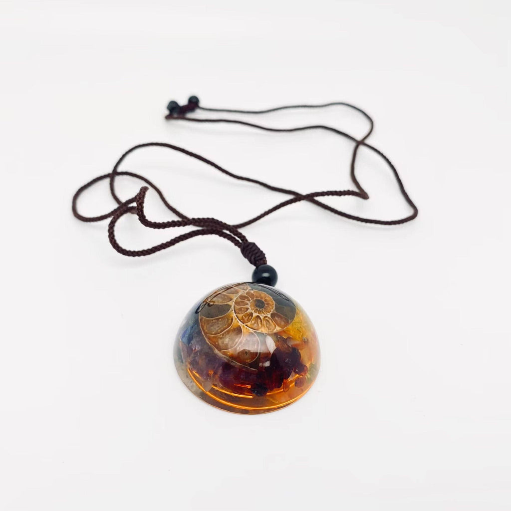 Ammonite Orgonite Pendant