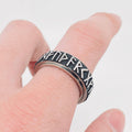 Viking Rune Stainless Steel Rotatable Ring