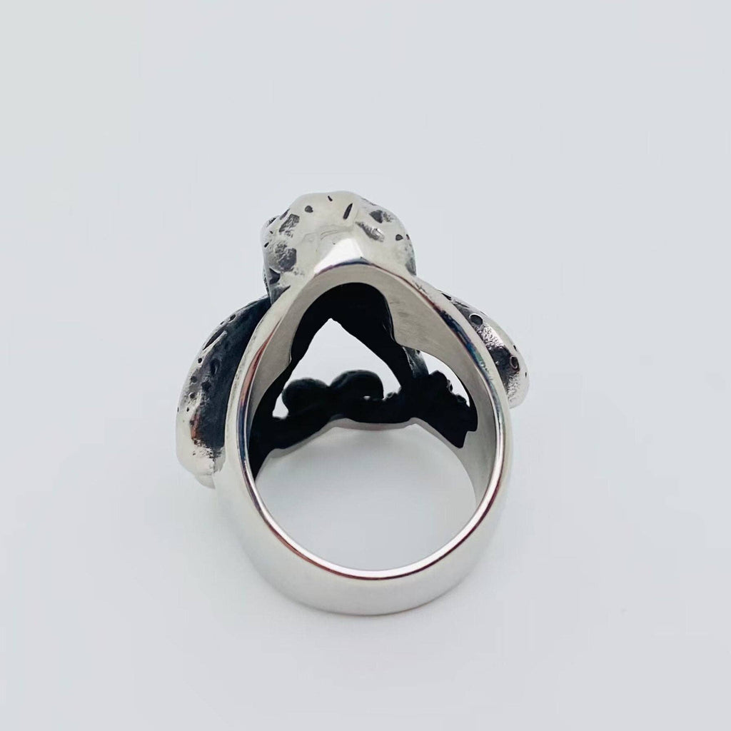 Stainless Steel Skull Octopus Men's Ring