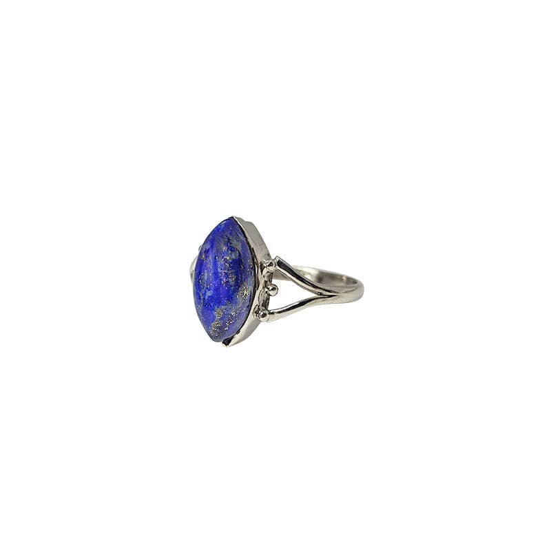 Lapis Stone Sterling Silver Ring