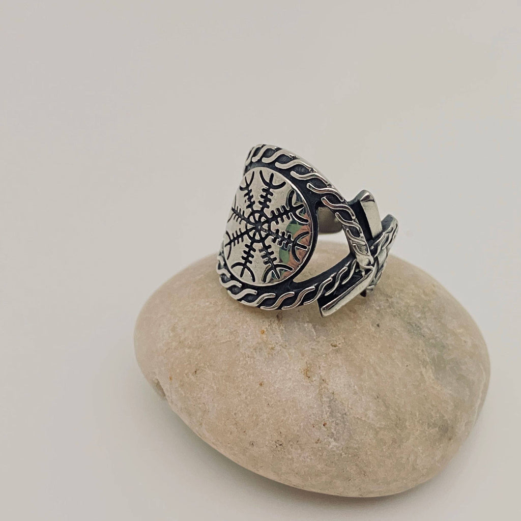 Viking Compass Stainless Steel Ring Men's Ring
