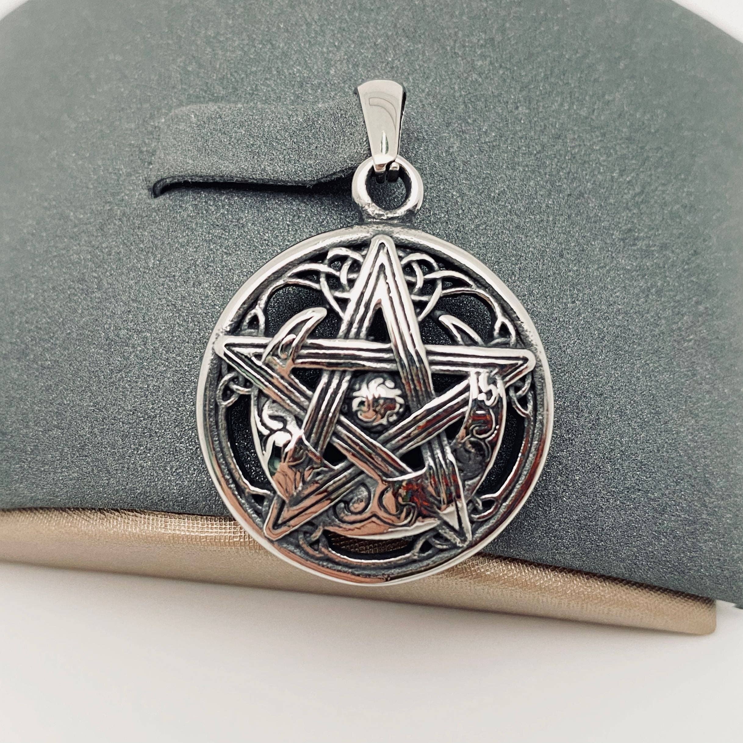 Five-pointed Star Moon Stainless Steel Pendant