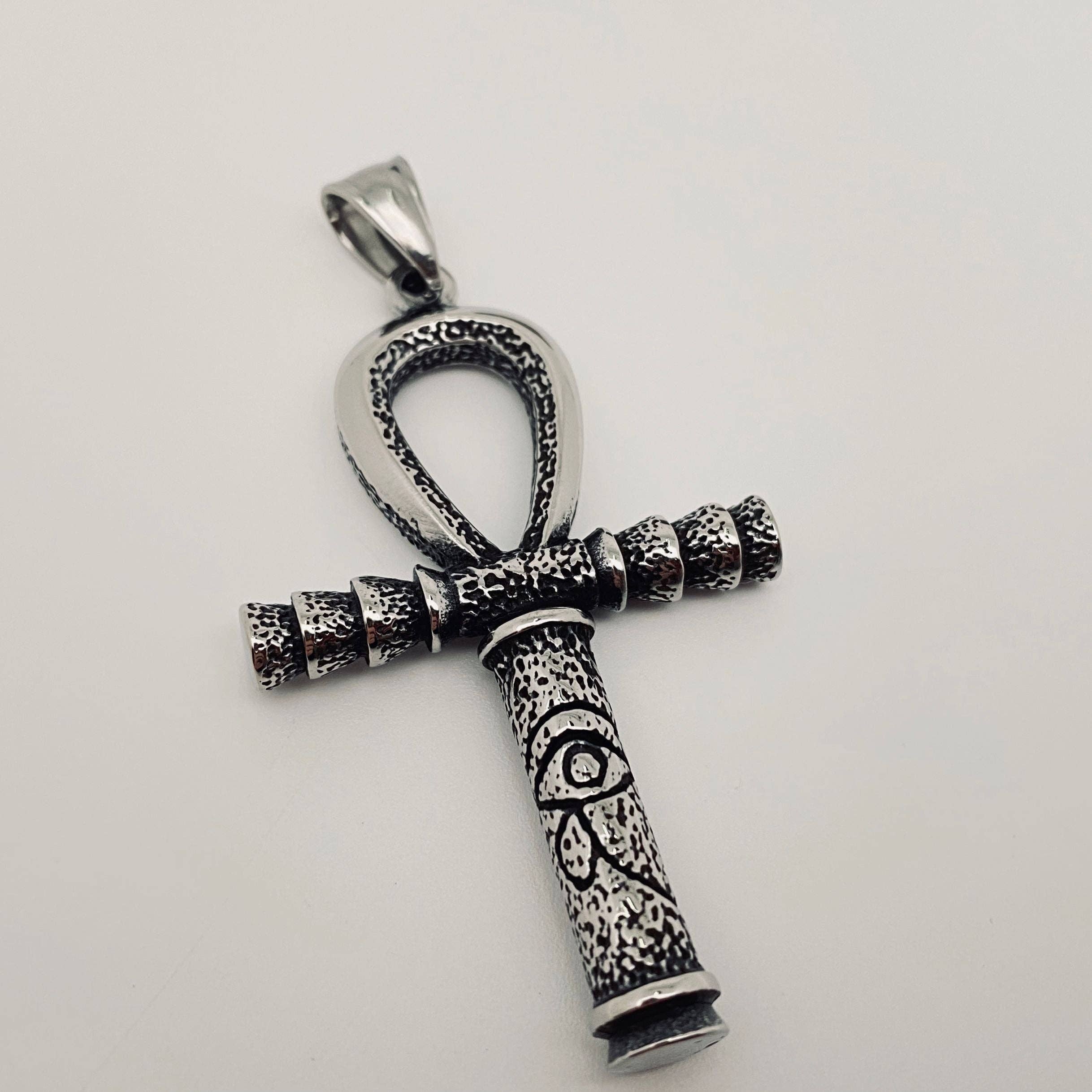 Stainless Steel The Ankh Scepter Charm Pendant