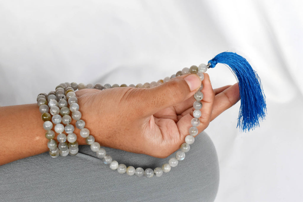 Labradorite Gemstone Mala | 108 Prayer Beads Jap Mala