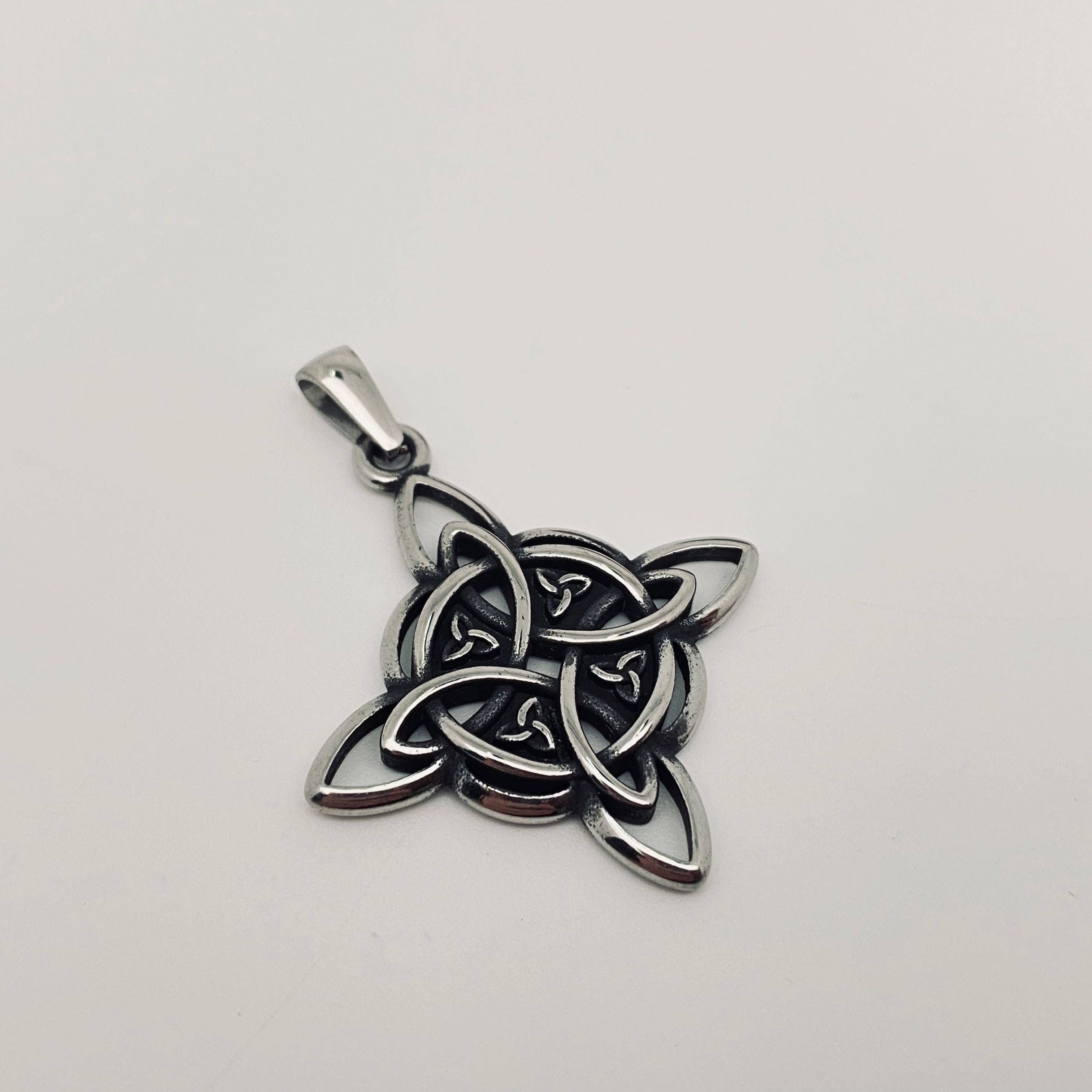 Celtic Witches Knot Stainless Steel Pendant