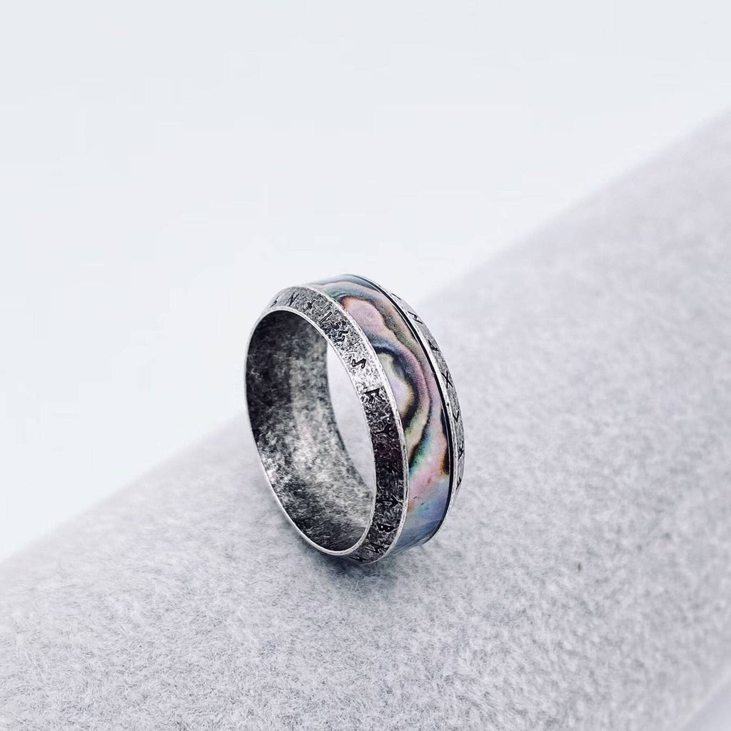 Stainless Steel Tree of Life Viking Rune Ring