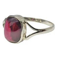 Garnet Stone Sterling Silver Ring