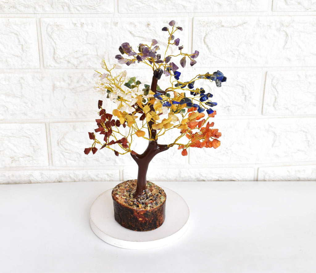 7 Chakra 300 Chips Gemstone Tree | Healing Crystal Tree