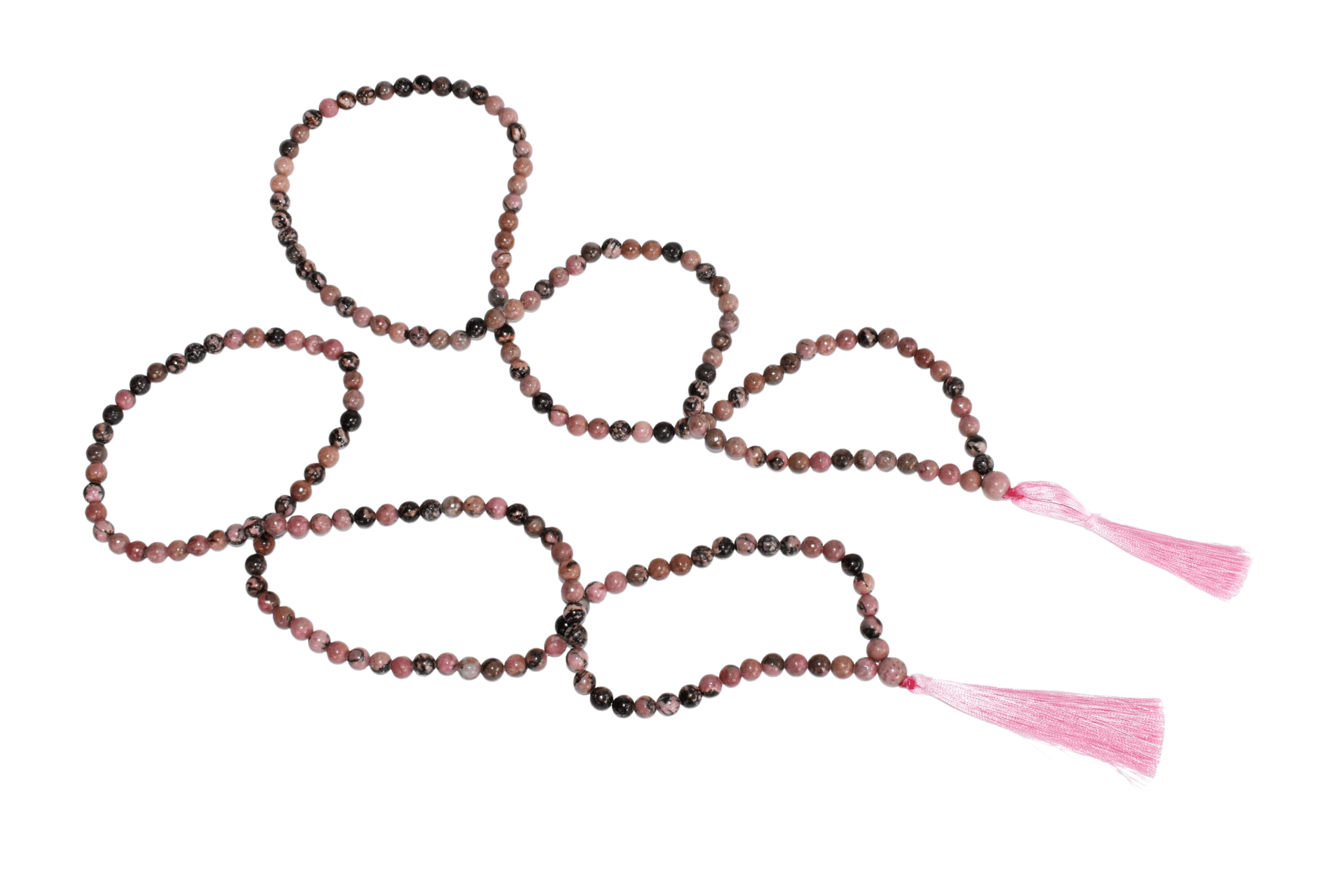 Rhodonite Gemstone Mala  | 108 Prayer Beads Mala | Jap Mala