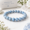 8mm Angelite Bead Bracelet