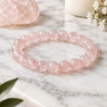 8mm Rose Quartz Bead Bracelet