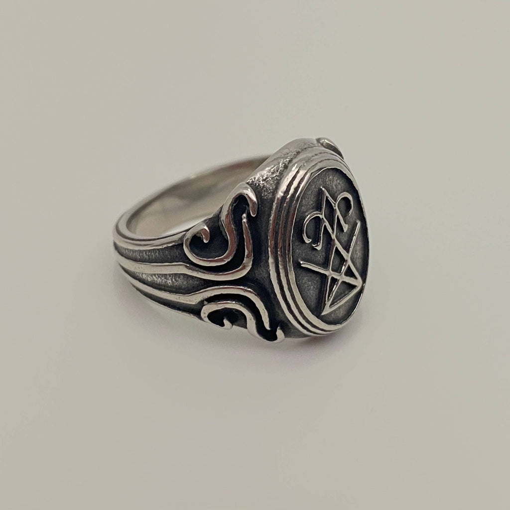 Stainless Steel Lucifer Men's Ring
