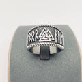 Viking Warrior Valknut Rune Stainless Steel Men's Ring