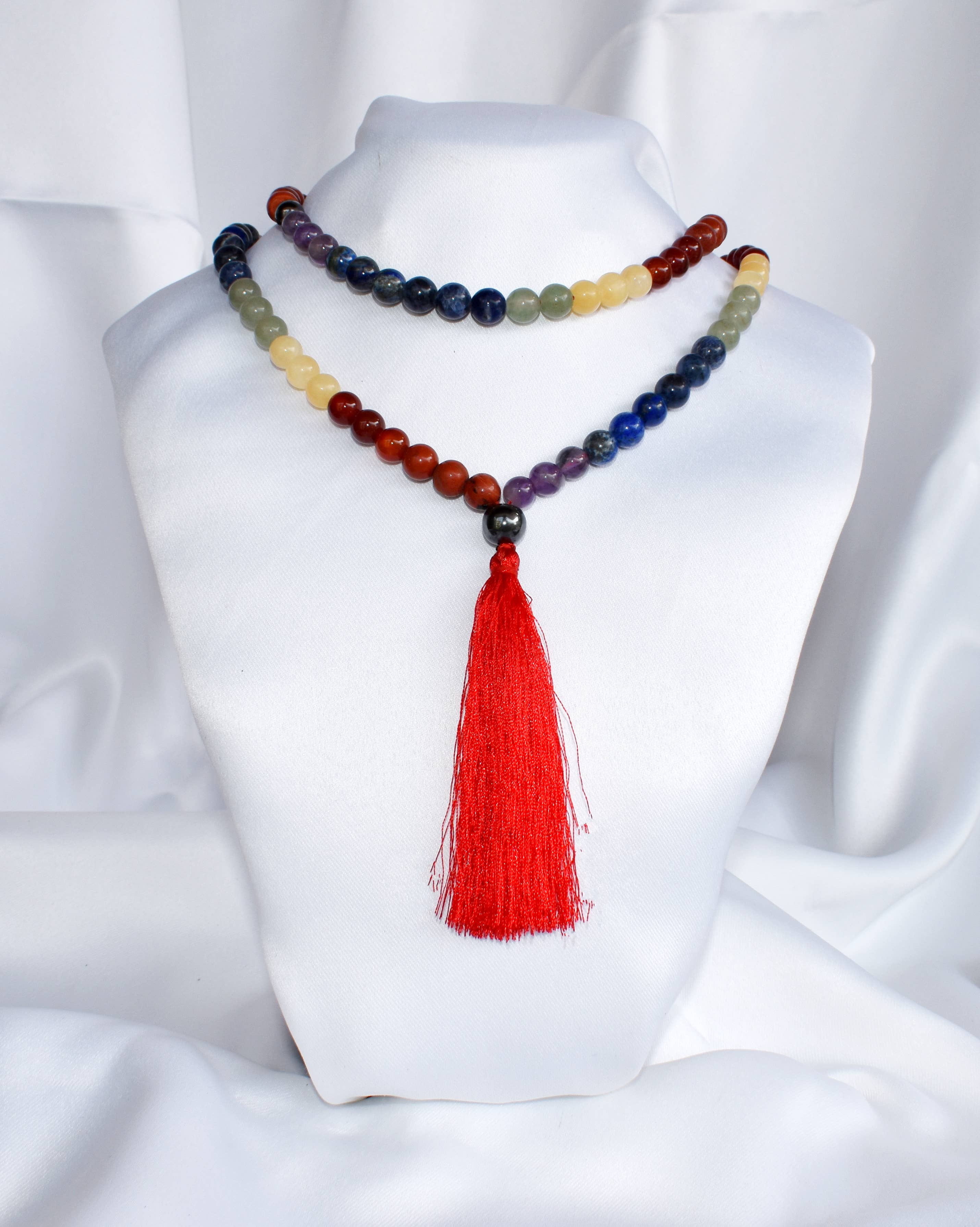 7 Chakra Gemstone Mala | 108 Prayer Beads | Jap Mala