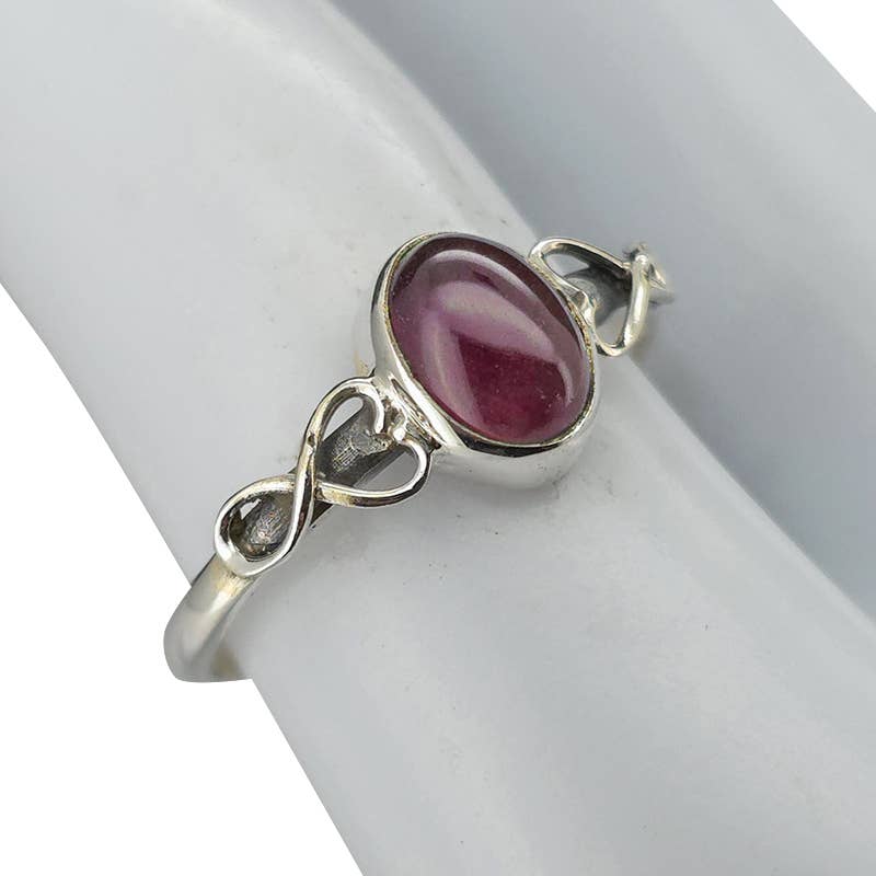 Garnet Sterling Silver Ring