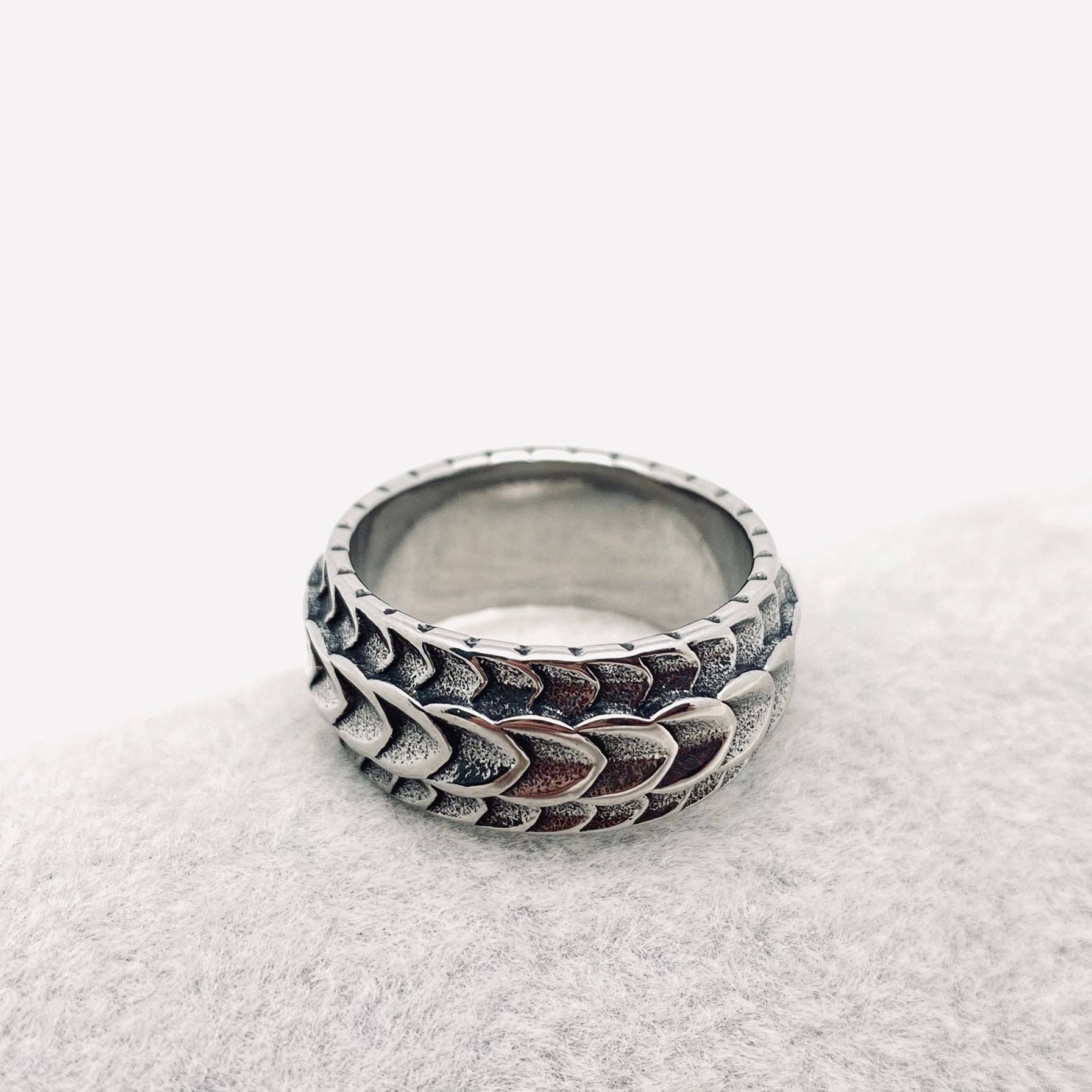 Dragon Scale Stainless Steel Ring