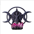Triple Moon Spiral Goddess Lighted Statue