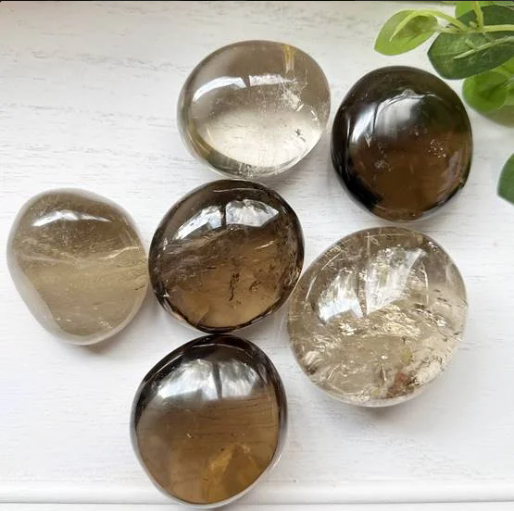 Smoky Quartz Palm Stone
