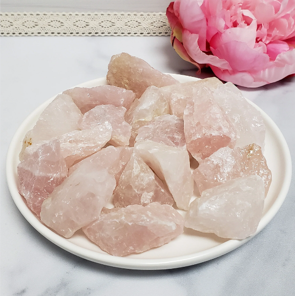 Raw Rose Quartz Chunks