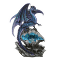 Light Frozen Blue Dragon on Crystal Ice Mountain with LED Light