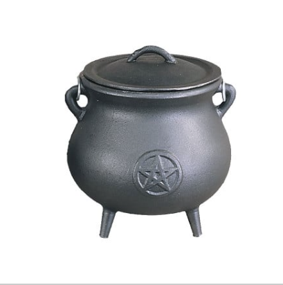 Cast Iron Cauldron 7" Pentagram