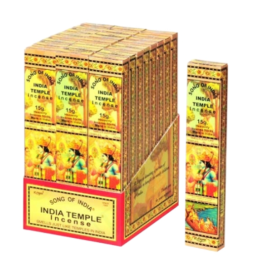Song of India Temple Incense Sticks [14 Sticks per Box - Black