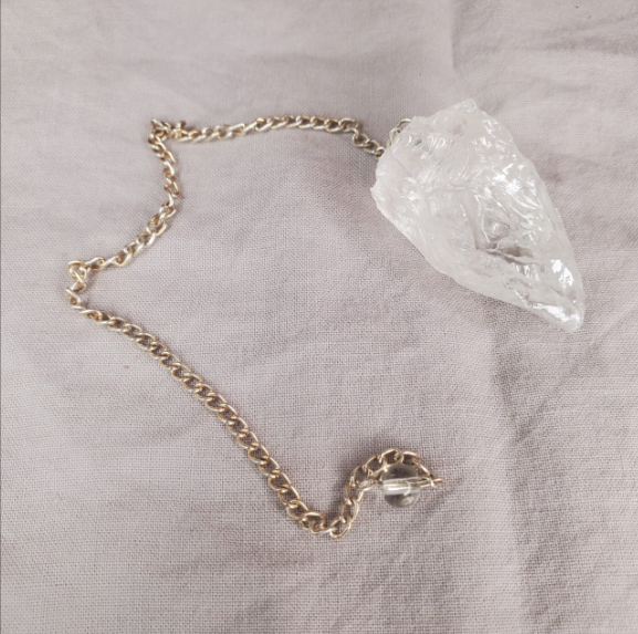 Raw Clear Quartz Pendulum